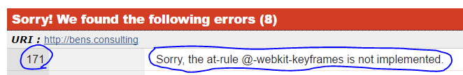 W3C Validation Service error example